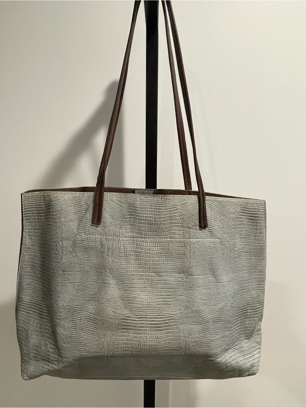 B May Leather Neutral Tote Bag